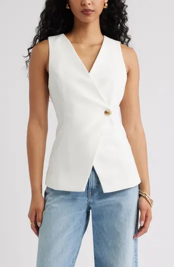 Open Edit The Icon Asymmetric Vest | Nordstrom | Nordstrom