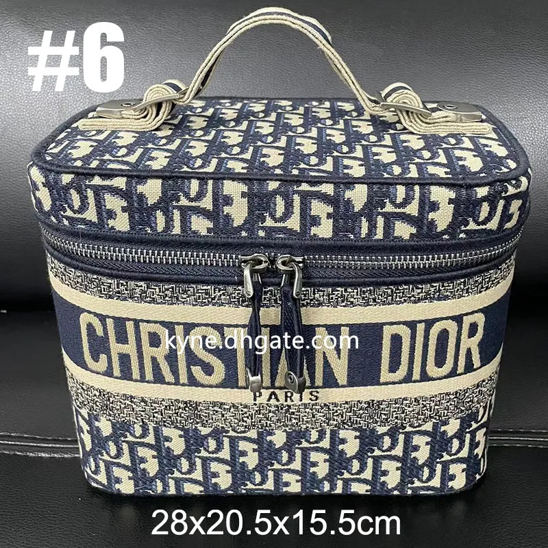 Dupe L V and Di-or Fashion Cosmetic Bag Women's Mini Zipper Handbag Bags without Box | DHGate