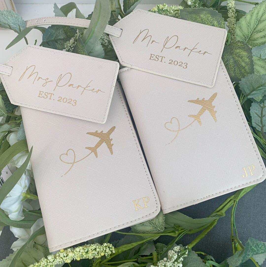 Personalised Passport Holder & Luggage Tag Travel Set Gift - Etsy | Etsy (US)