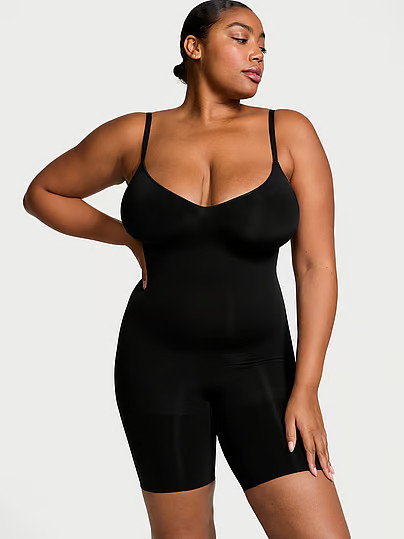 Shapewear By Victoria SeamlessShaping™ Mid-Thigh Bodysuit, Black, XS - Women's - Victoria's Secret | Victoria's Secret (US / CA )
