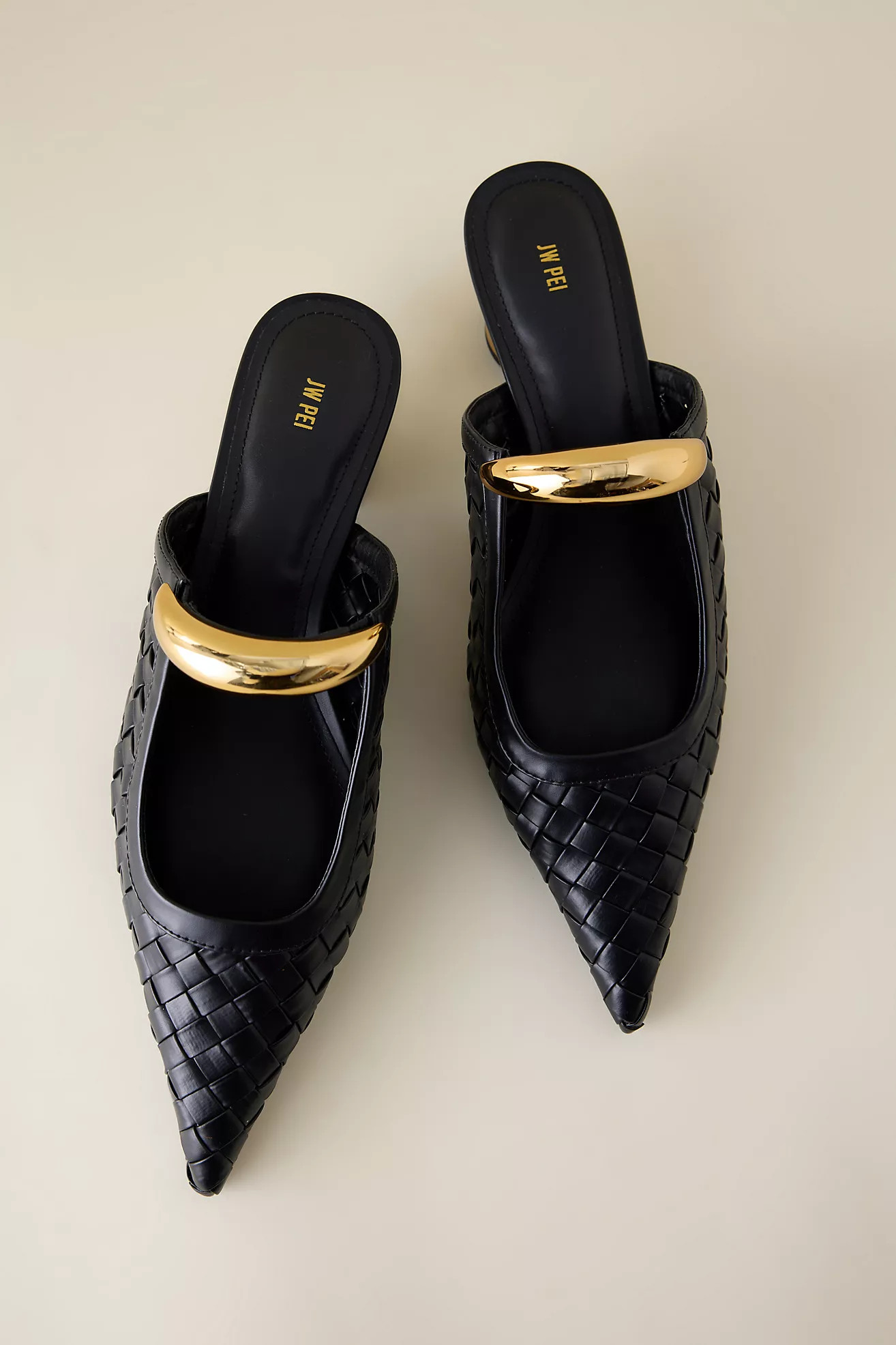 JW PEI Helena Weave Pierced Mule Heels | Anthropologie (UK)