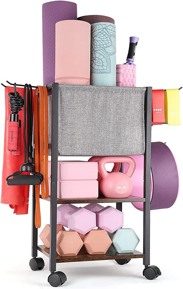 Amazon.com : Yoga Mat Storage Rack Home Gym Equipment Workout Equipment Storage Organizer Yoga Ma... | Amazon (US)