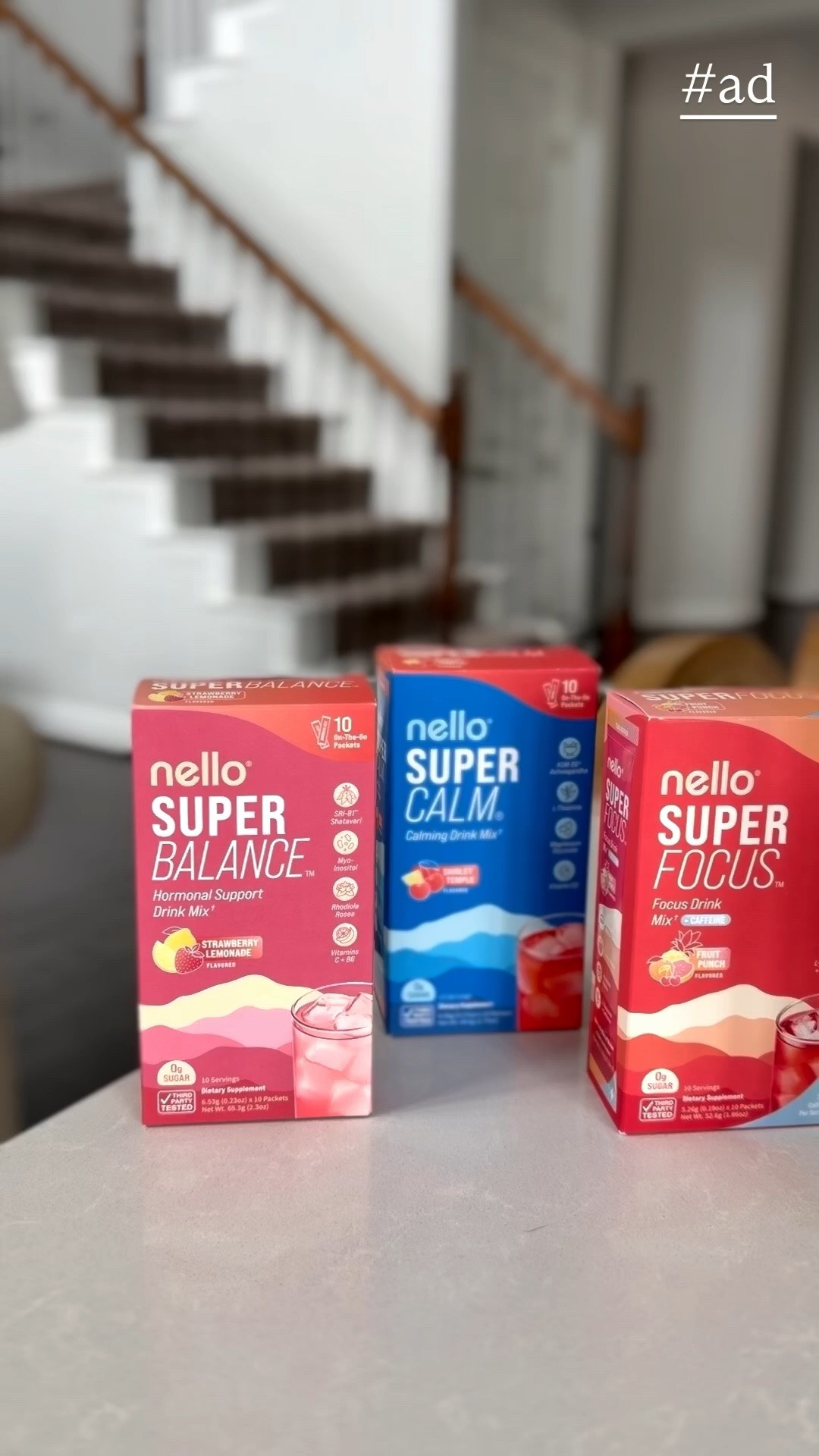 #ad @drinknello for every mood! Some days I’m a focused, get-it-done mom… and other days I’m just trying to stay calm through the chaos 😅 so my routine has to keep up with every version of me. I discovered Super Calm when my nutritionist recommended I start drinking it to help with cortisol levels and after the science backed drink mix worked for me, I started to explore other Nello products! Now the Super Focus + Caffeine has also become part of my daily routine! You can shop these products now @target. #targetpartner #nello #supercalm #superfocus #drinknello