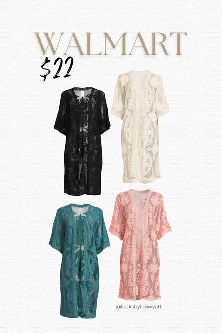 Under $25 lace cardigan for over swim, over a tank or tank dress from Walmart! 
