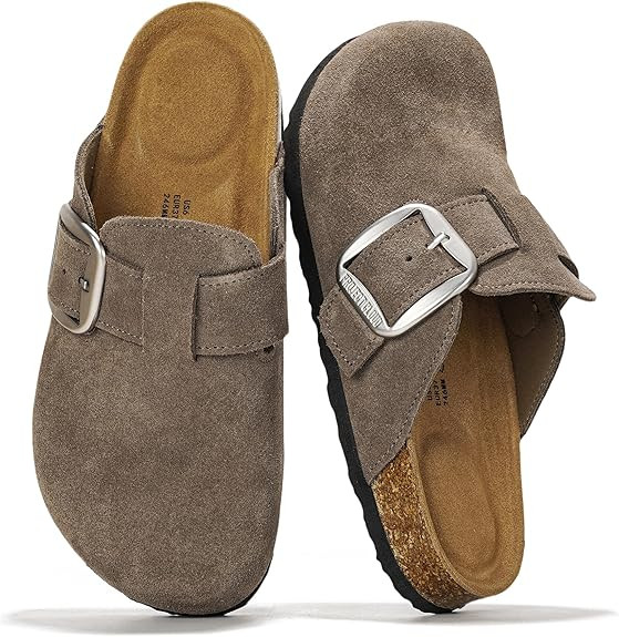 Project Cloud Genuine Leather Clogs for Women Shoes - Memory Foam Insole, Non-Slip & Natural Cork... | Amazon (US)