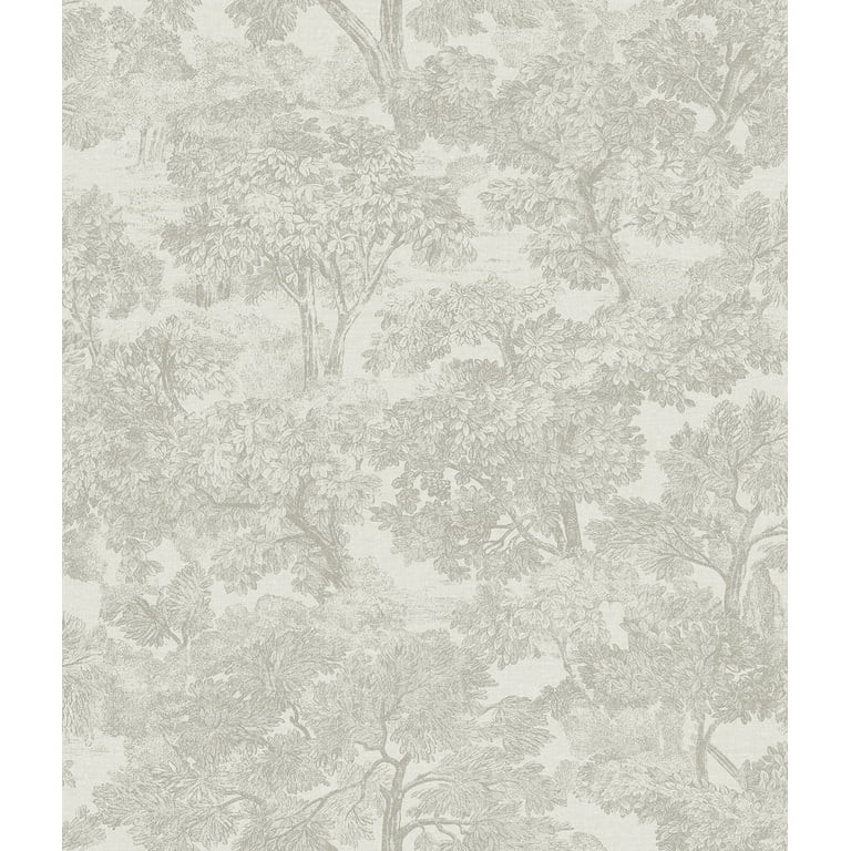 Chesapeake Blyth Grey Toile Wallpaper | Walmart (US)