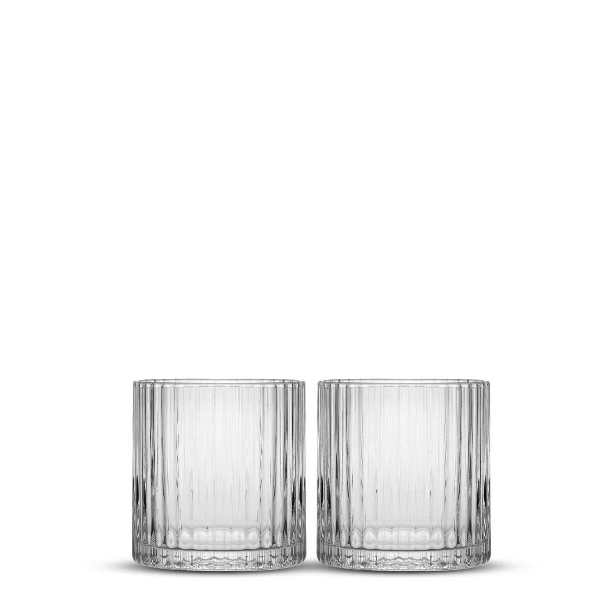 JoyJolt Elle Fluted Double Old Fashioned Whiskey Glass, 10oz (Set of 2) | Wayfair North America