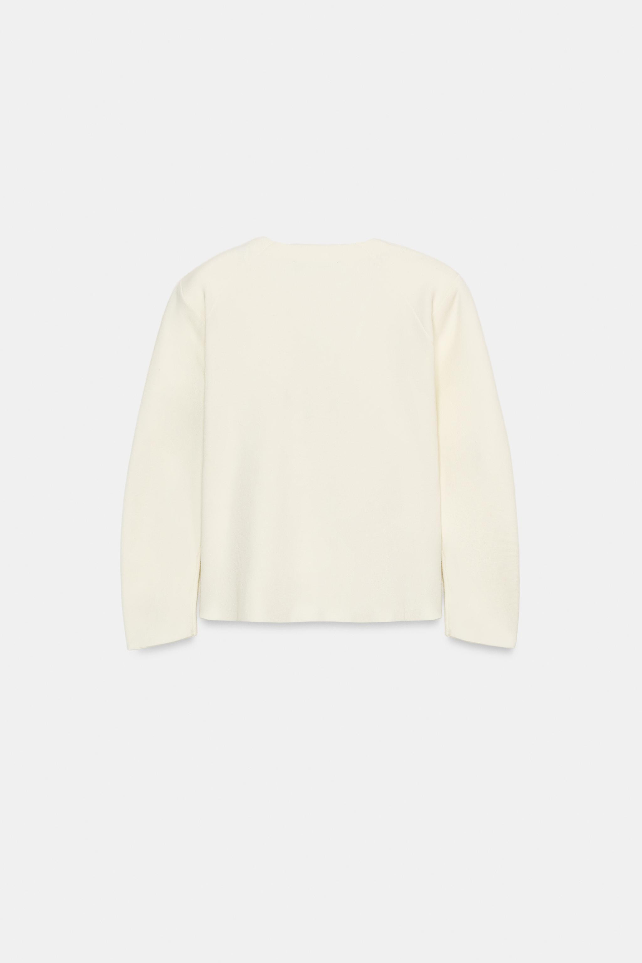 SHOULDER PAD KNIT JACKET | Zara UK