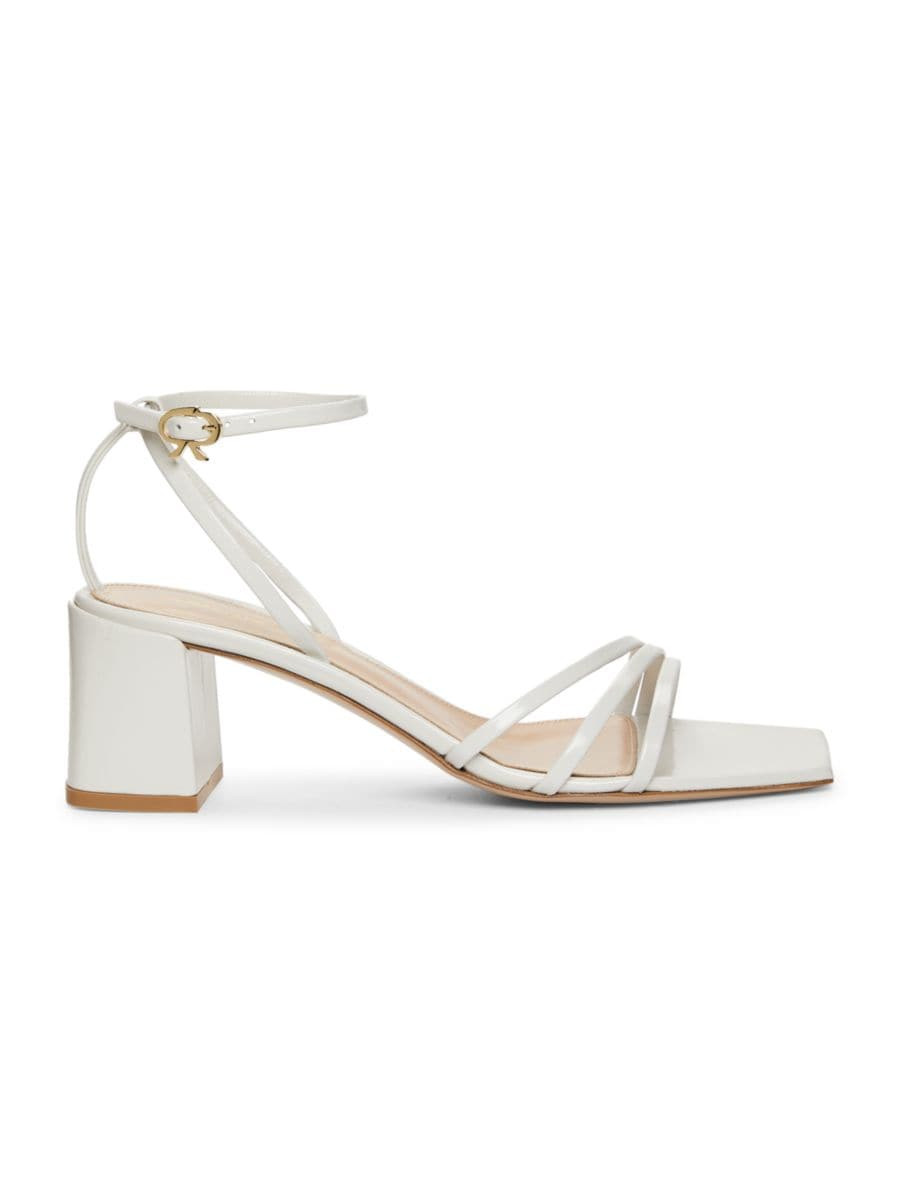 Brielle 55MM Patent Leather Block Heel Sandals | Saks Fifth Avenue