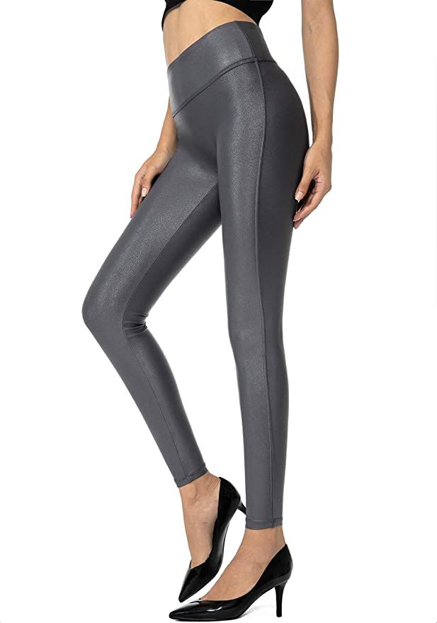SANTINY Women's Faux Leather Leggings Pants Stretch High Waisted Tights for Women | Amazon (US)
