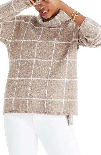 Windowpane Turtleneck Sweater | Nordstrom Rack