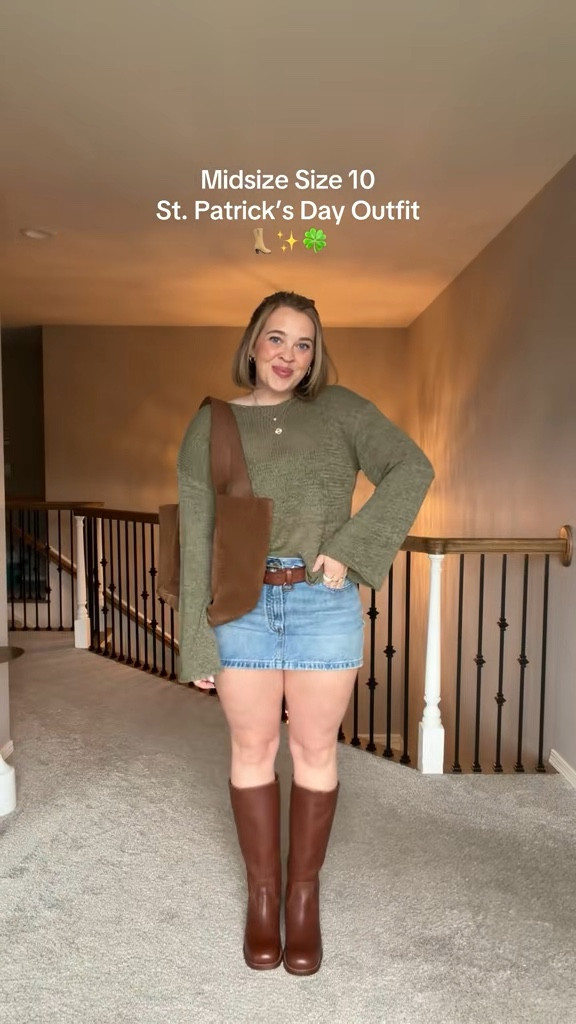 Midsize St. Patrick’s Day Outfit 💚🍀👢 Size 10 | M\L | 5’4” 

#LTKootd #LTKMidsize