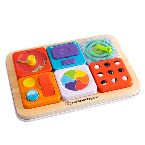 Fat Brain Toys PlayTab Essentials, Modular Sensory Activity Board, Busy Board for Toddlers and Babies Ages 12 Months+ | Amazon (US)