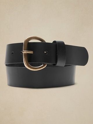 Square Buckle Leather Belt | Banana Republic (US)