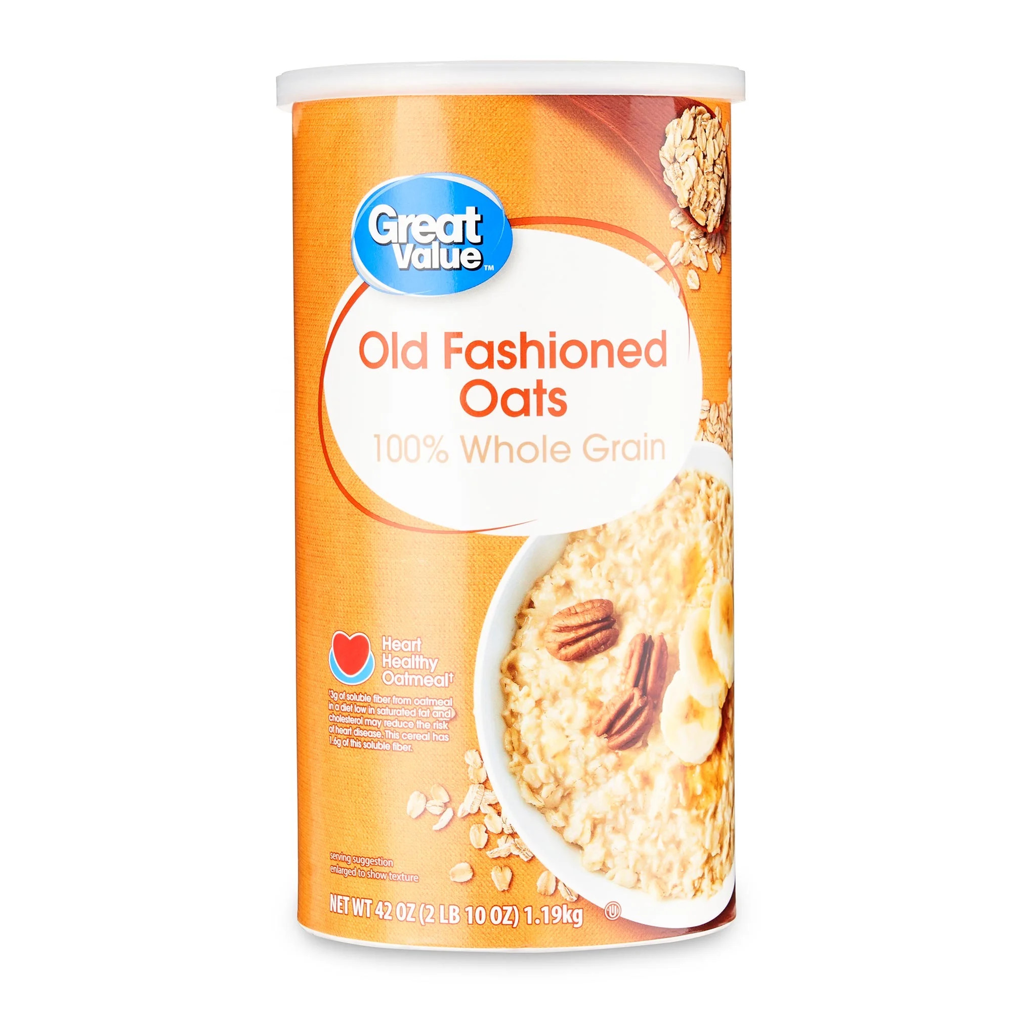 Great Value 100% Whole Grain Old Fashioned Oats, 42 oz | Walmart (US)