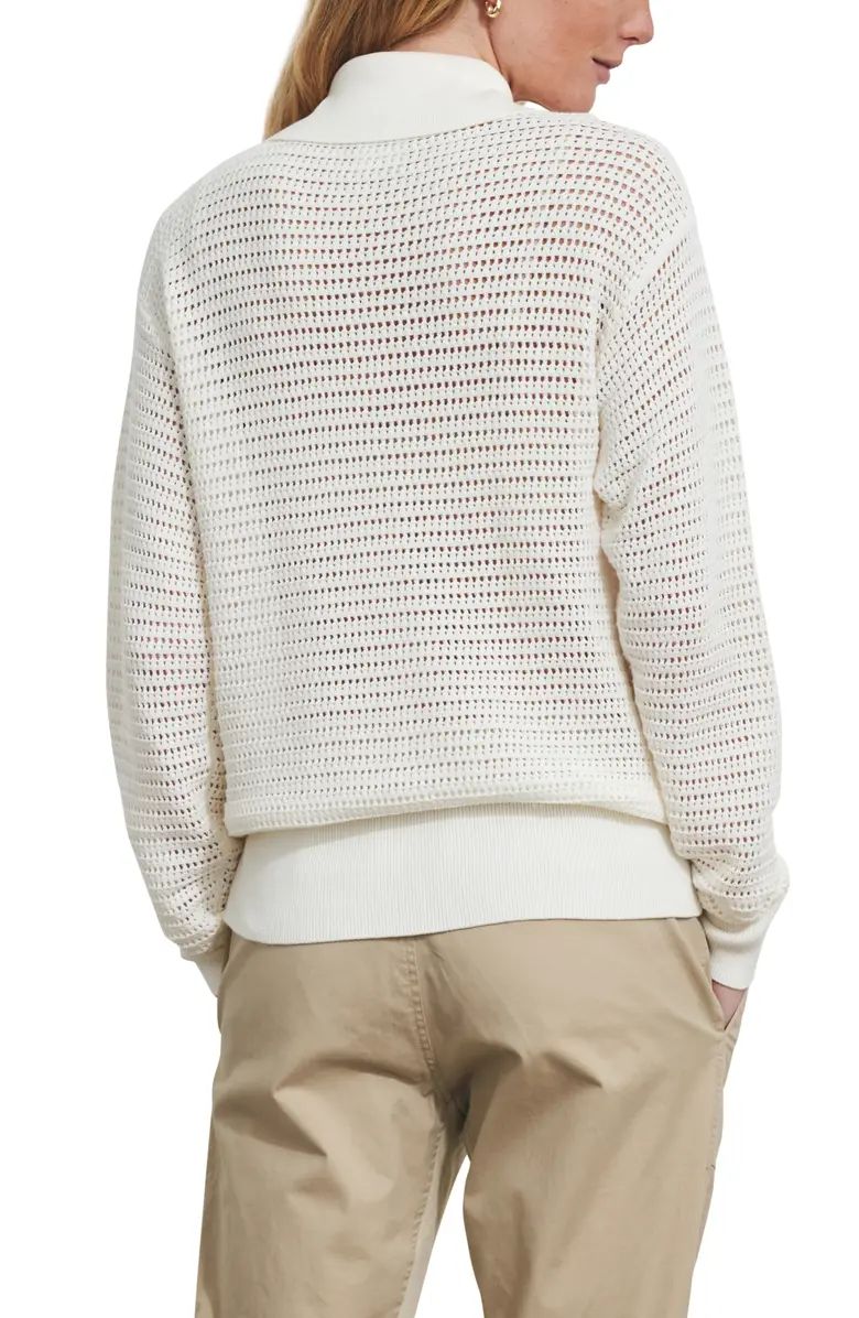 Varley Cole Mesh Stitch Polo Sweater | Nordstrom | Nordstrom