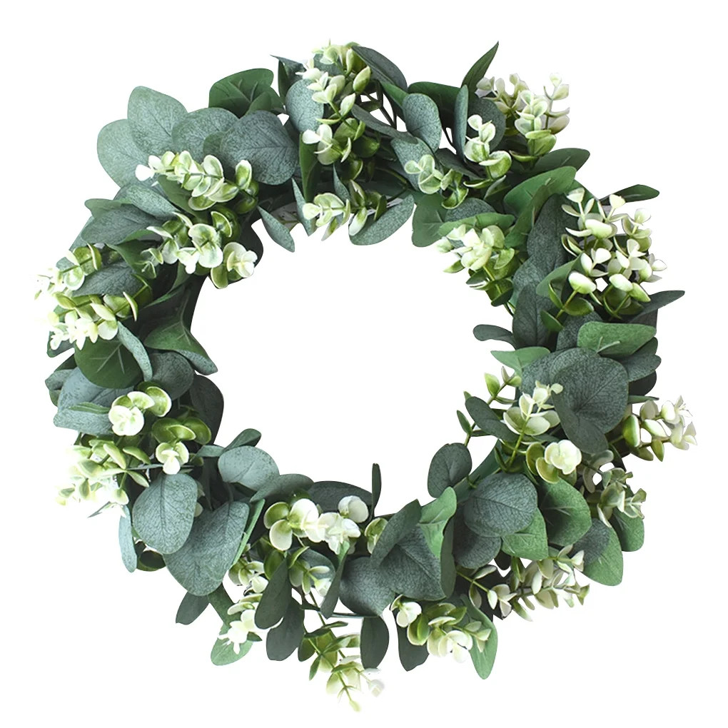 Artificial Greenery Wreath Pendant Door Leaves Floral Ornament Tool | Walmart (US)