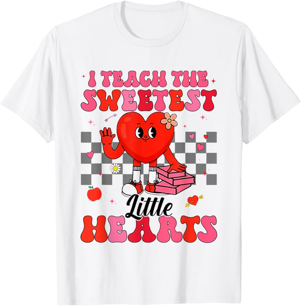 I Teach The Sweetest Little Hearts Valentines Day Teachers T-Shirt | Amazon (US)