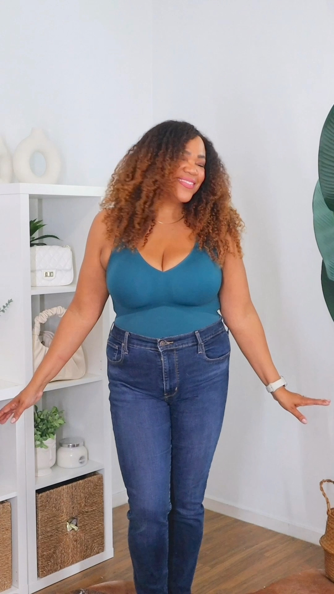 Love it! [ad] Styled my @honeylove Honeylove LiftWear Tank with jeans and cozy ☁️ cardigan. This tank top smooths and supports! 💥Pssst 👋🏾 Use my promo code link for 15% off!! - go to my link in Bio💥 #honeylovepartner 

 Promo code link 🫶🏾 https://glnk.io/wnwl7/Vivian 


#LTKCyberWeek #LTKMidsize #LTKSaleAlert