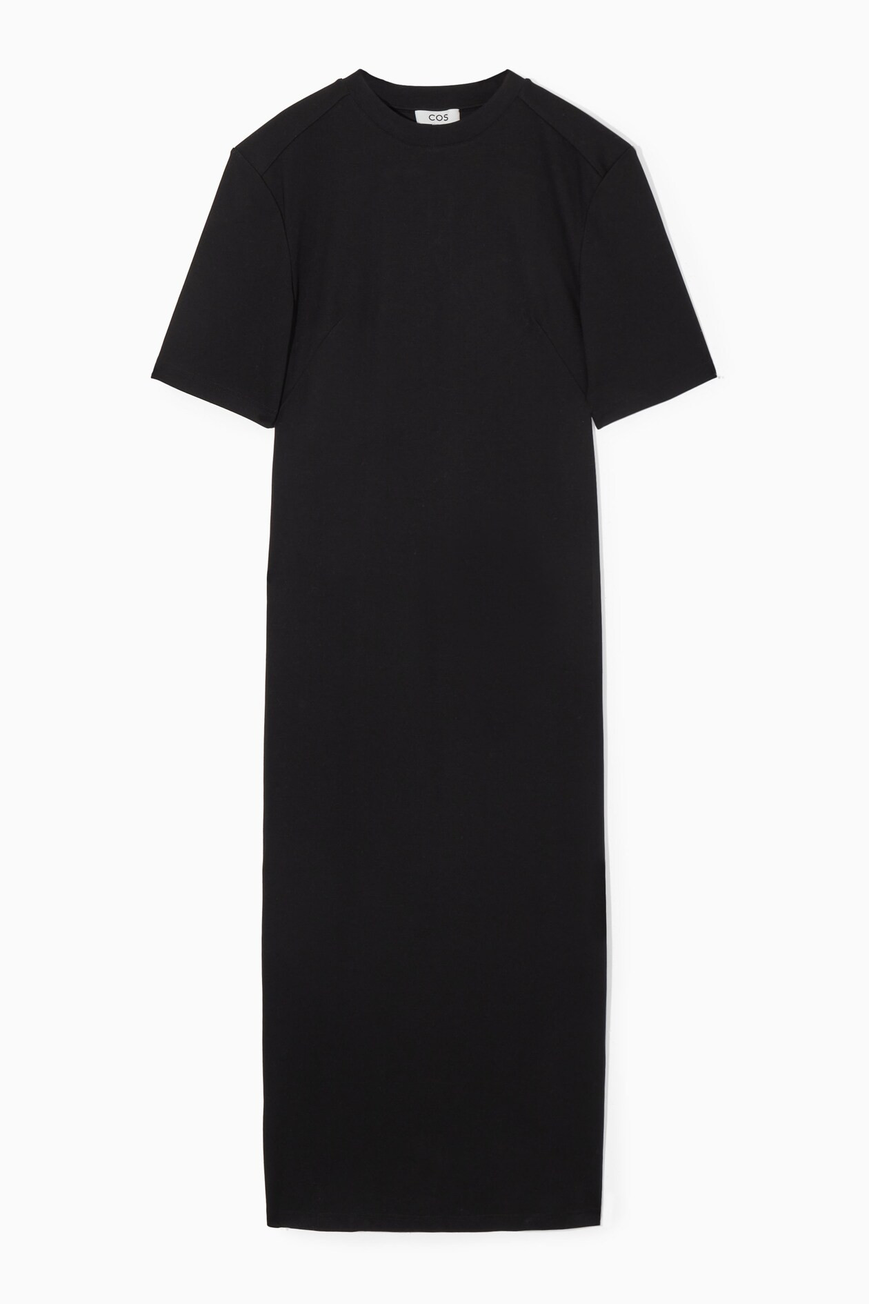 POWER-SHOULDER T-SHIRT DRESS - BLACK | COS UK