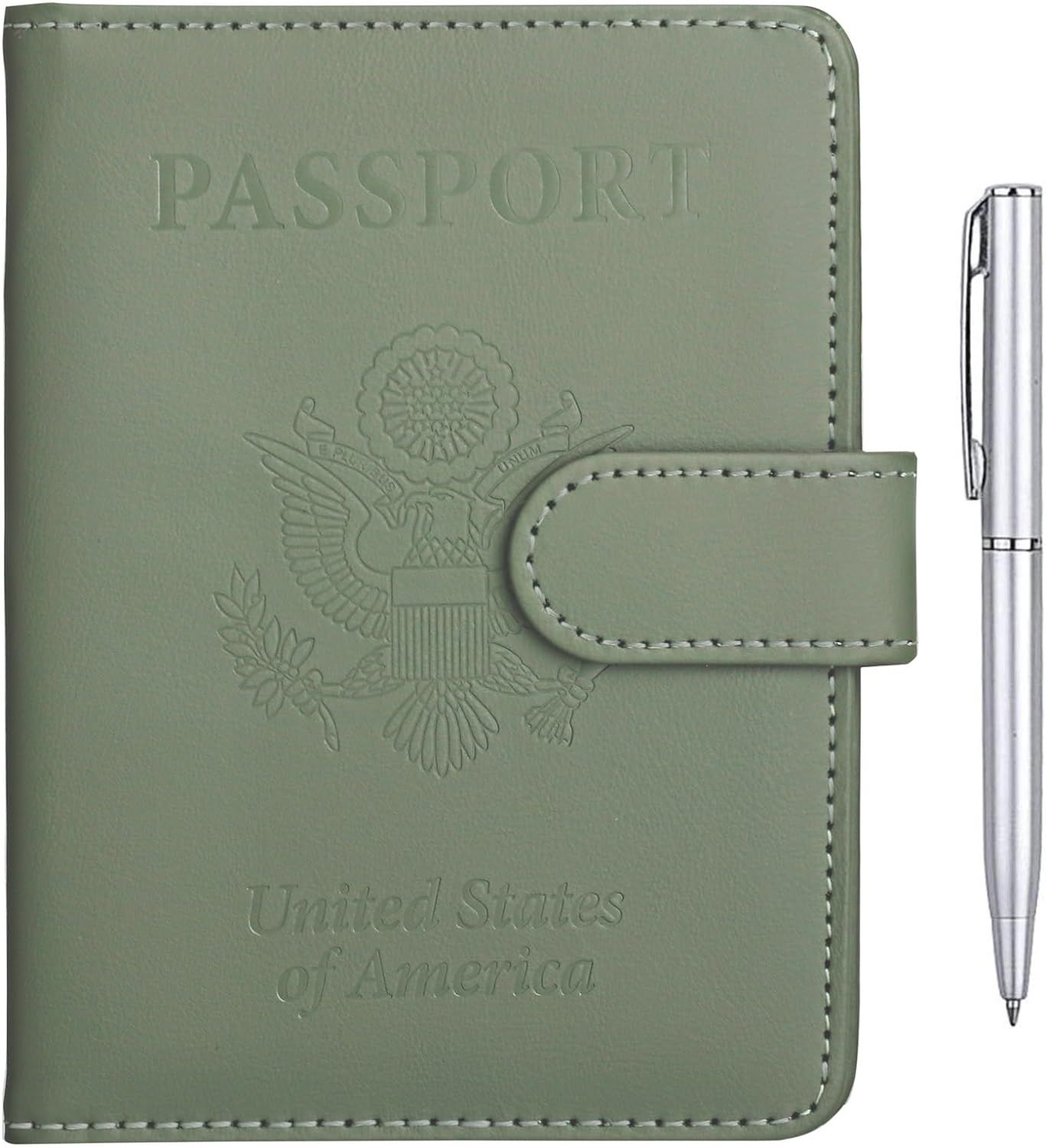 TIGARI Passport Holder Wallet, Travel Essentials Passport and Vaccine Card Holder Combo, Leather ... | Amazon (US)