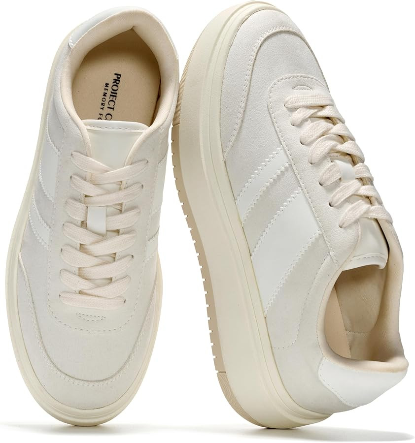 Project Cloud Platform Sneakers for Women - Lightweight Memory Foam Insole Womens Sneakers - Non-... | Amazon (US)