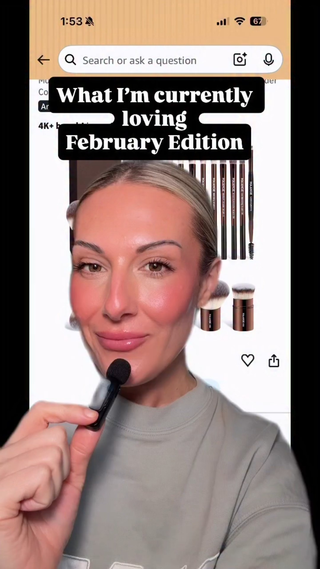 What I’m currently loving — February edition💕these are all newer to me items that I own, love & highly recommend!

Comment “February” if you want me to send you the exact details🫶

1. @amazon makeup brushes that are nearly identical to the Hourglass cosmetics version🤯
2. @elfcosmetics velvet eyeshadow (shade extra toasted is my favorite)
3. @oldnavy oversized button downs (100% cotton, unbeatable price⭐️)
4. @bubble toner (IYKYK🫡)

#monthlyseries #whatimloving #momstyle #workingmom #budgetfriendly fyp skincare amazon fashion

#LTKBeauty #LTKstorytime