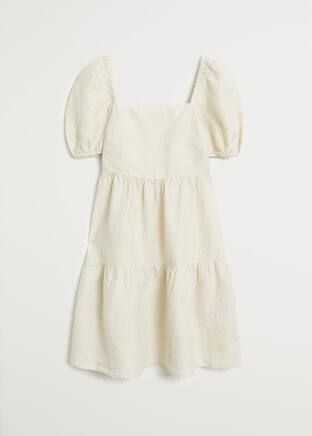 Ruffled linen dress | MANGO (US)