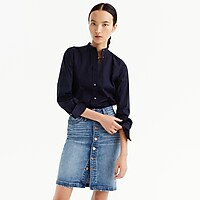Button-front denim mini skirt | J. Crew US