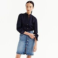 Button-front denim mini skirt | J.Crew US