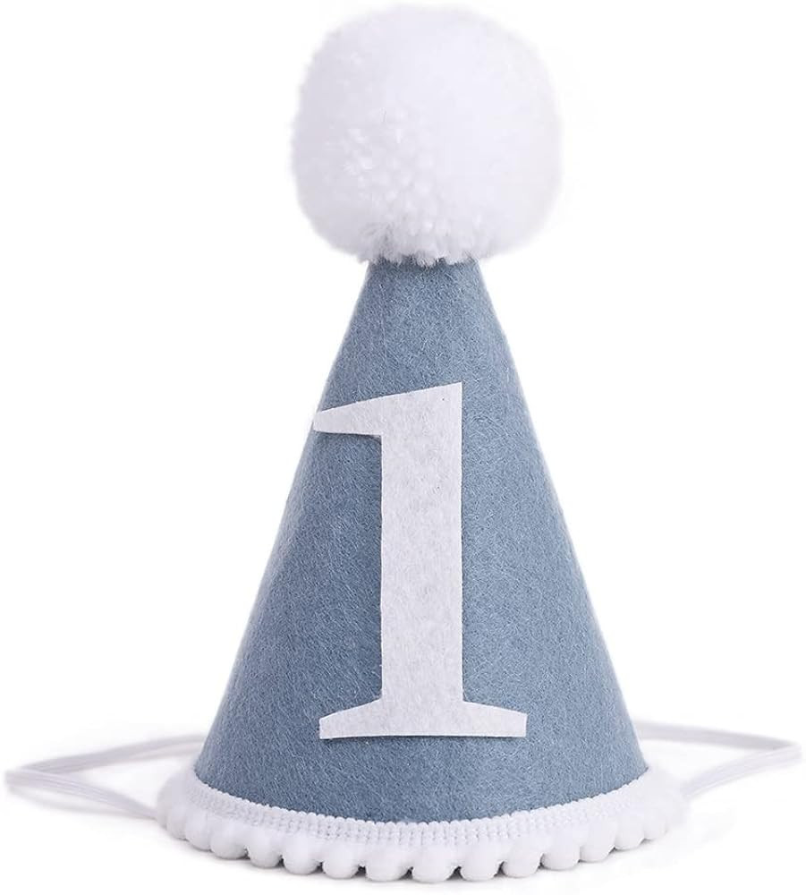 Baby Party Hat For First Birthday - Wool Felt Handmade 1st Birthday Hat, Best 1st Birthday Access... | Amazon (US)