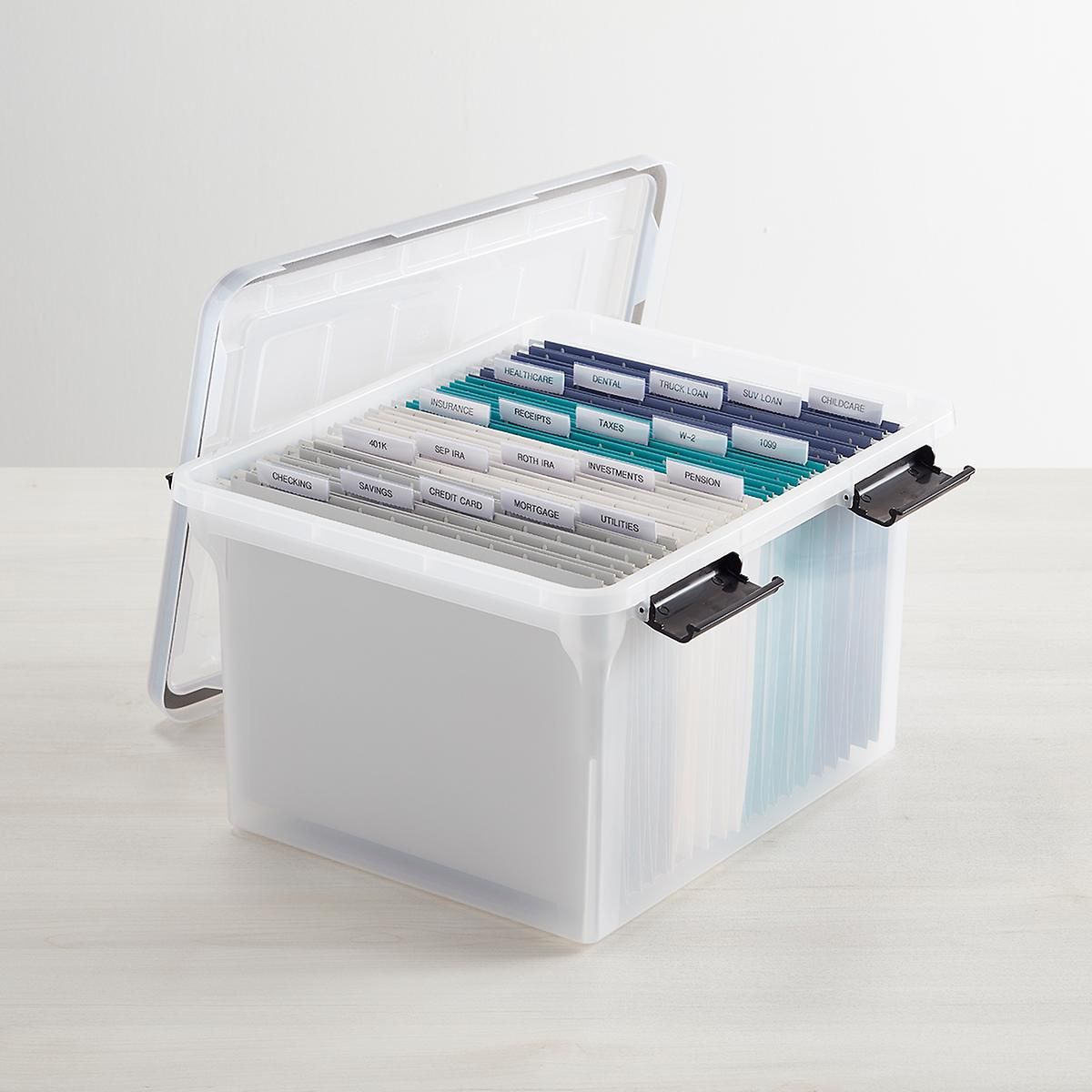 Weathertight File Box Translucent | The Container Store