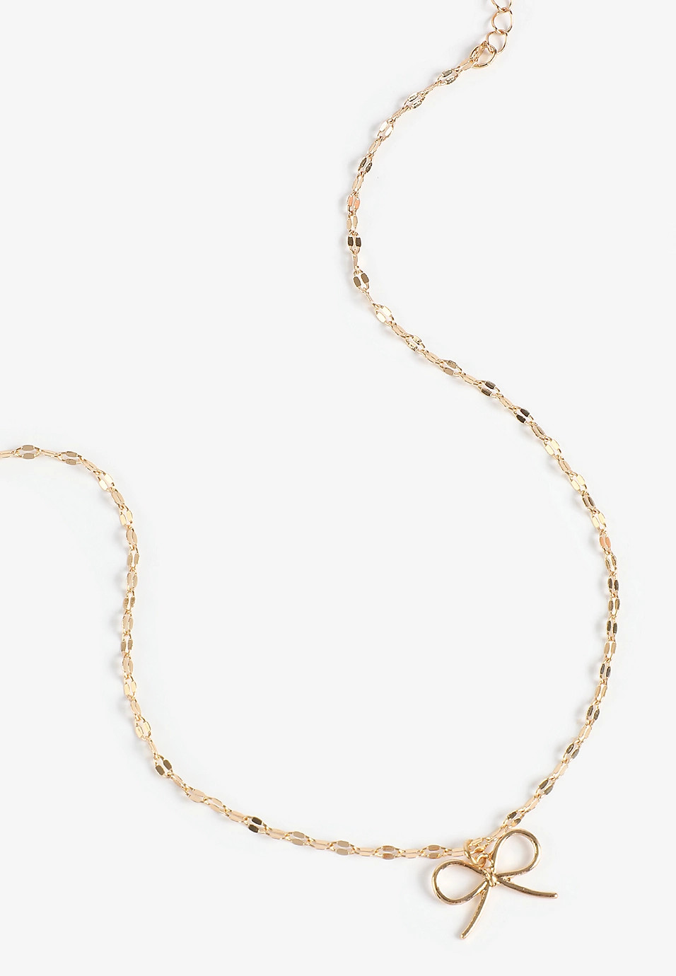 Gold Dainty Bow Pendant Necklace | Maurices