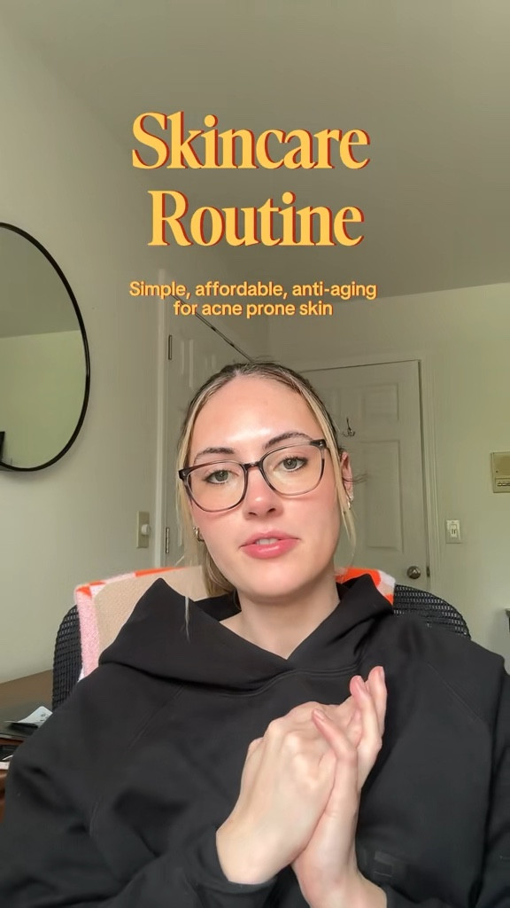 Skincare routine for acne-prone skin #skincare #affordable #acneprone #accutane 