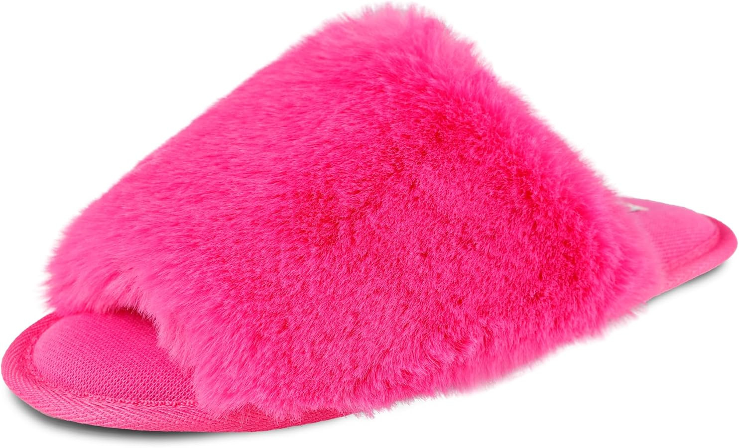 Jessica Simpson Women's Plush Faux Fur Fuzzy Slide on Open Toe Slipper with Memory Foam | Amazon (US)