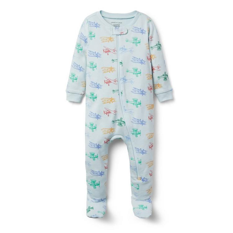Baby Airplane Footed Zip Pajama | Janie and Jack