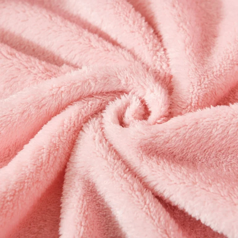 Mainstays Oversized Plush Throw with Poms, Coral Whisper, 50"x70" | Walmart (US)
