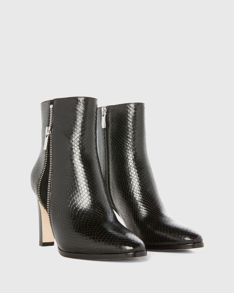Cami Boot - Black Snake Leather | Paige