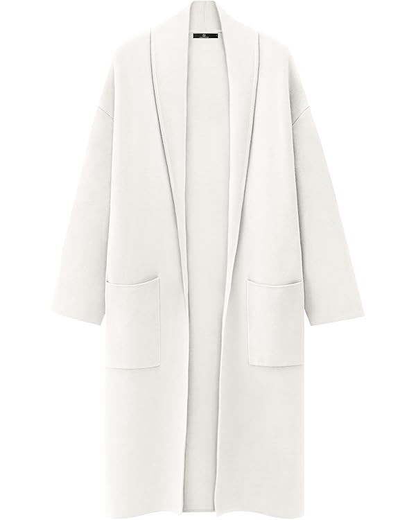 LILLUSORY Women's Oversized Long Cardigan Sweaters 2023 Fall Trendy Coatigan Lightweight Jackets ... | Amazon (US)