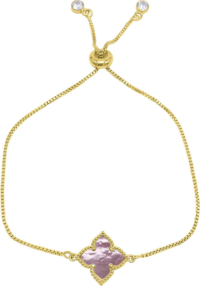 Four Point Mother of Pearl Flower Bolo Bracelet | Nordstrom Rack