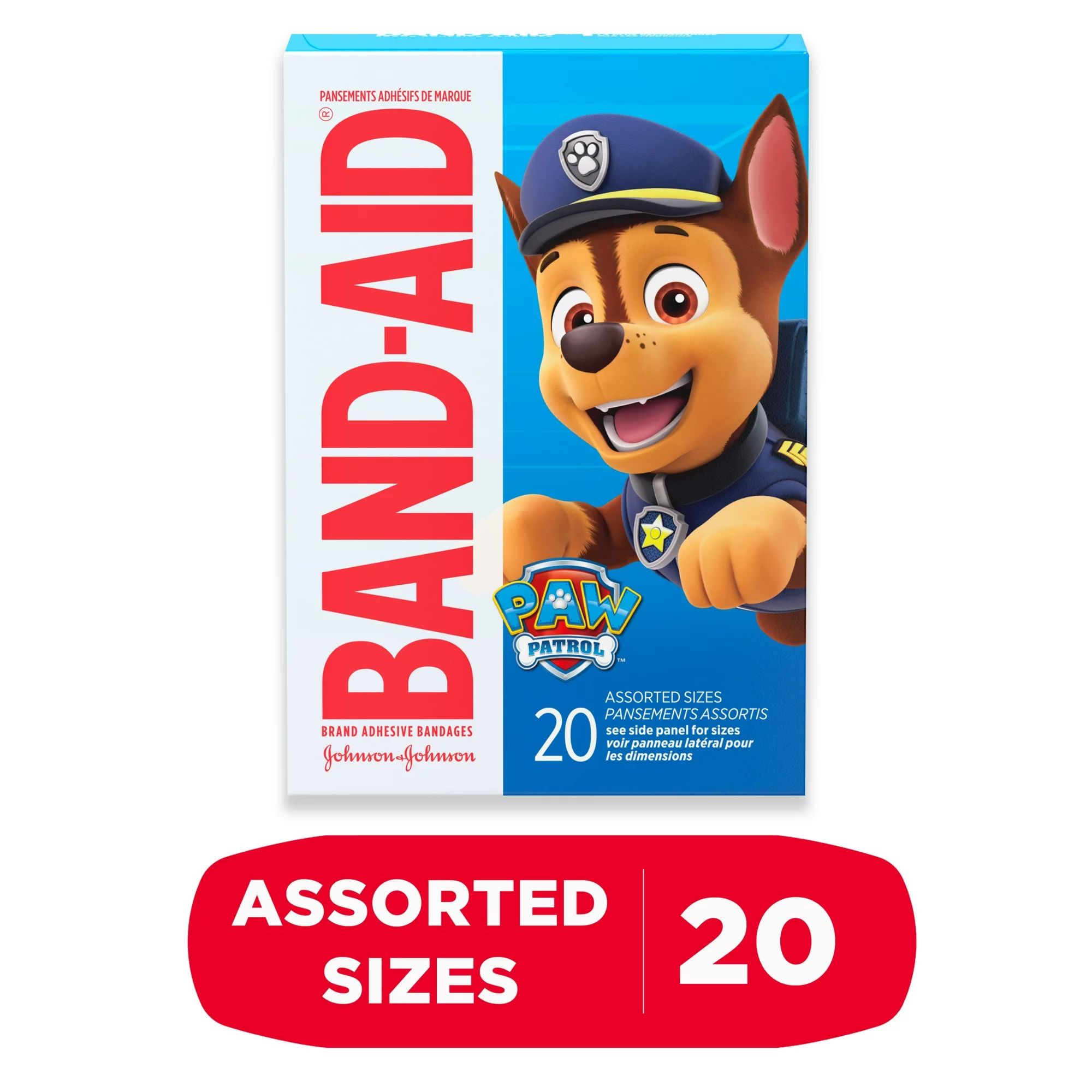 Band-Aid Bandages for Kids, Nickelodeon Paw Patrol, Assorted, 20Ct | Walmart (US)