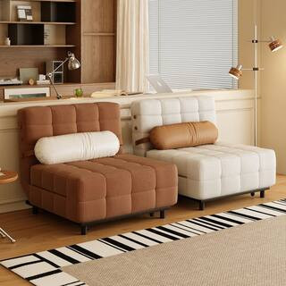 31.39 in. W Beige Folding Corduroy Fabric Twin Sleeper Sofa Bed | The Home Depot