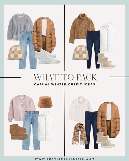 Sharing the ultimate winter packing list for any adventure. Plus, 15+ winter outfits for every occasion, including casual outfits. Read the full blog post on www.travelmeetsstyle.com! 




Neutral sweater, mom jeans, abercrombie jeans, Patagonia jacket, winter jacket, puffer jacket, Nike sneakers, white platform sneakers, checkered beanie, cable knit sweater, skinny jeans, AE jeans, puffer vest, Sorel boots, winter boots, snow boots, graphic sweatshirt, ski destination sweatshirt, ugh platforms, sherpa hat, bucket hat, sherpa shacket, checkered scarf, winter outfit ideas, fall outfits 

#LTKstyletip #LTKtravel