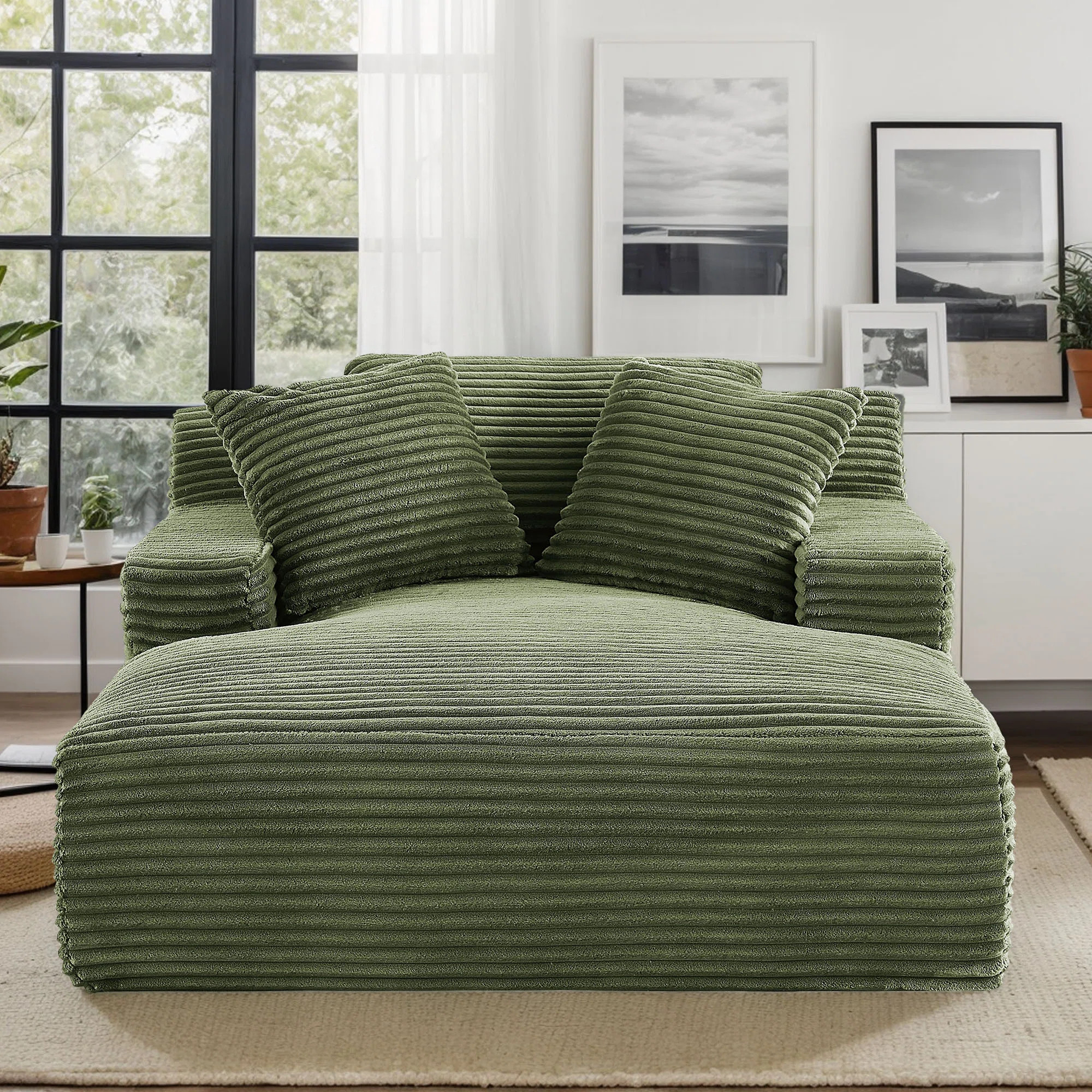 49 Inches Wide Corduroy Upholstered Chaise Lounge IndoorByLatitude Run®4.7Rated 4.7 out of 5 sta... | Wayfair North America