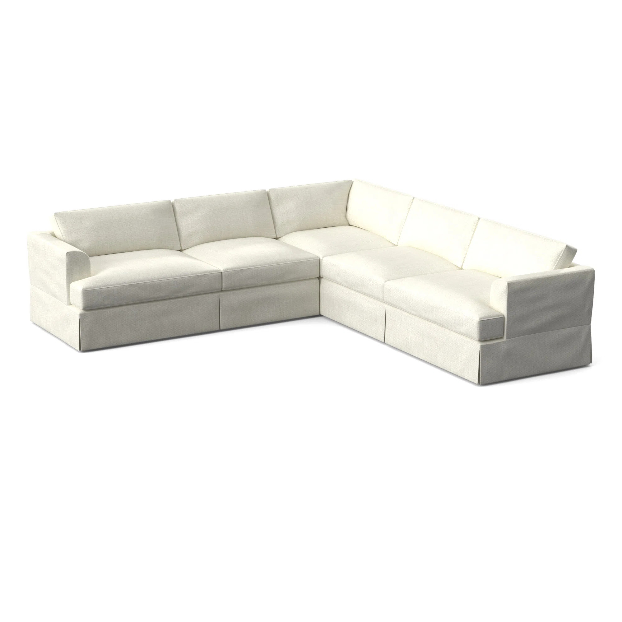 Lucia 4 - Piece Slipcovered L-Sectional | Birch Lane