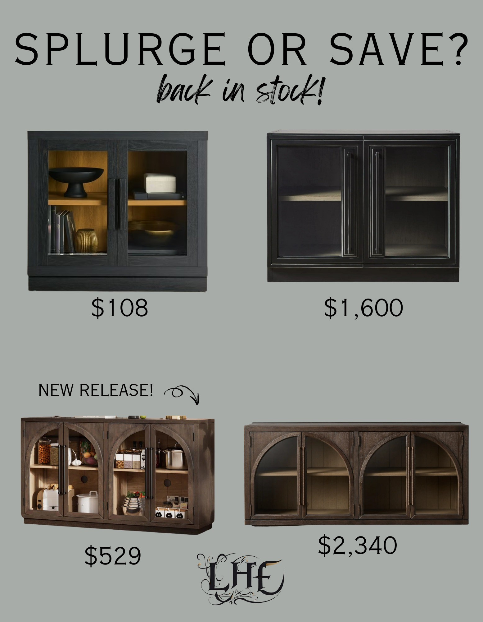 Arhaus looks for less...yes please! Shop by clicking the thumbnails below 👇... Designer inspired, affordable furniture, living room,living room furniture, Splurge or save, save or splurge, save vs splurge,  designer look for less, designer looks for less, cabinet, arched cabinet, sideboard, entryway table, display cabinet, buffet cabinet, dining room furniture 

#LTKHome #LTKStyleTip #LTKSaleAlert