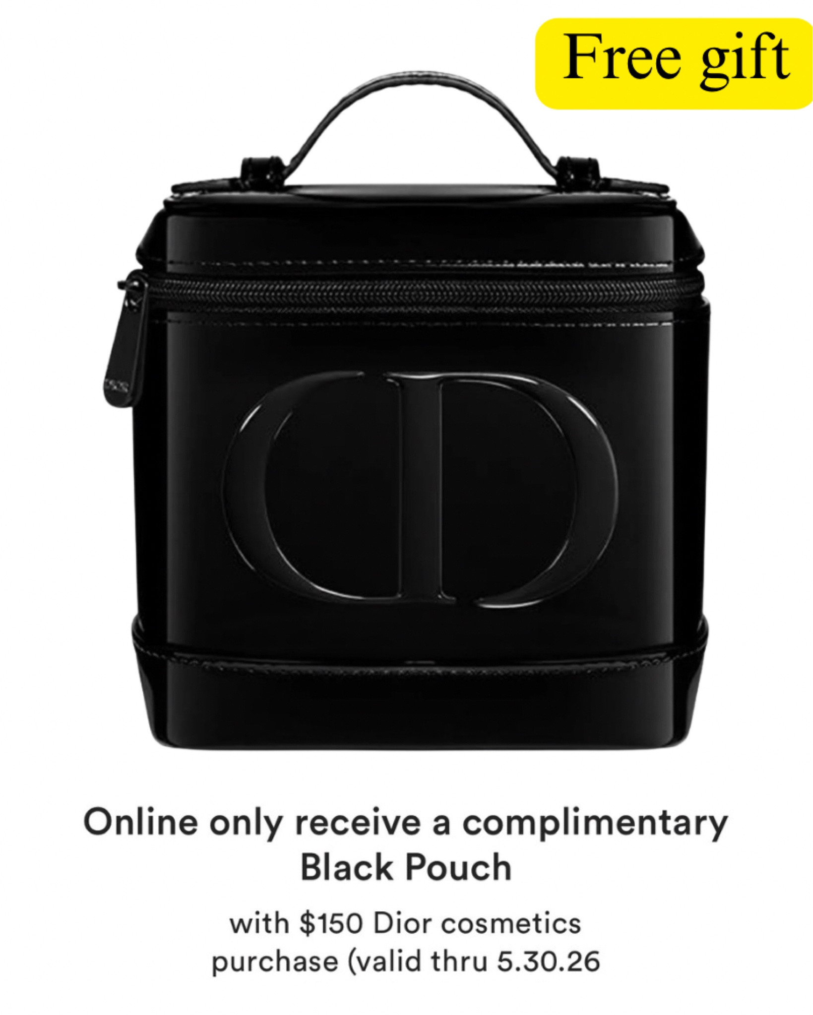 Spend $150 and receive this black Christian Dior vanity case. This gift is amazing! My favorite products from dior is the liquid eyeliner, the lip oil, mascara, and so many more. Blush, bronzer, lipstick, primer, beauty, Mother’s Day gift idea. Luxury, Beauty, Ulta deals.
@ulta 

#LTKSaleAlert #LTKBeauty #LTKMothersDay