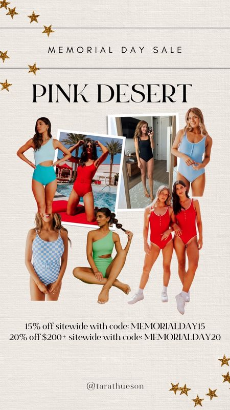 LOVE these suits!! They are so cute and always have good bum coverage. On sale right now for Memorial Day! @pinkdesert

#LTKswim #LTKSeasonal #LTKsalealert