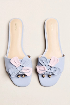 Maeve Flower Slide Sandals | Anthropologie (US)