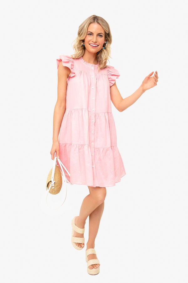 Rose Shannon Scallop Button Down Dress | Tuckernuck (US)